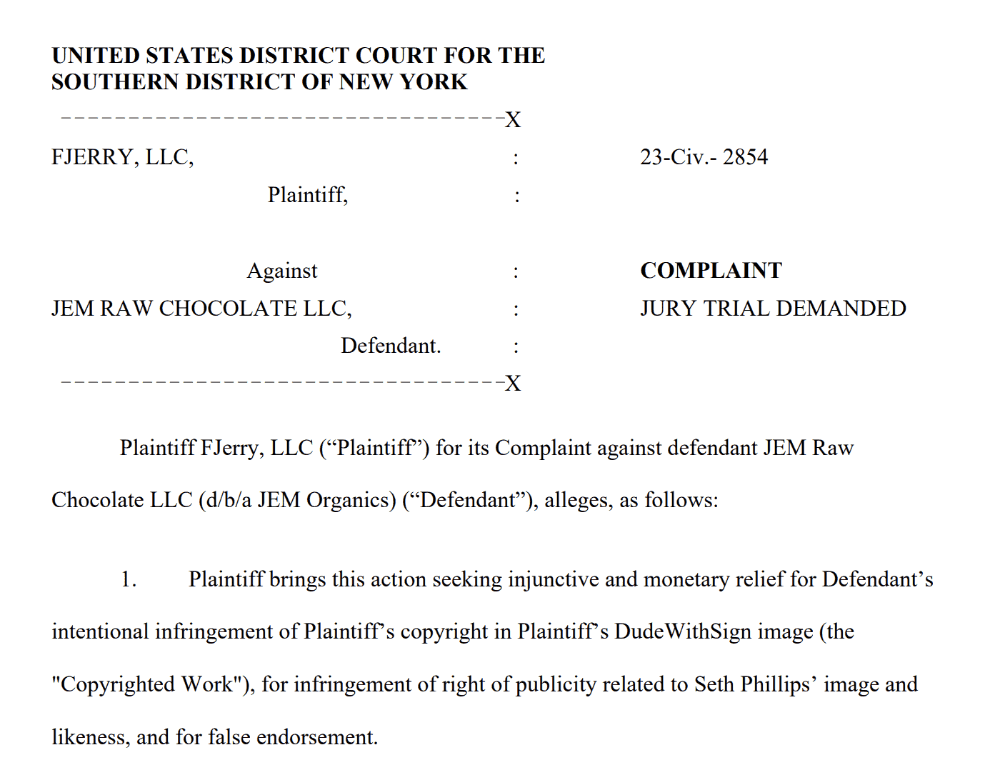 FJerry Lawsuit